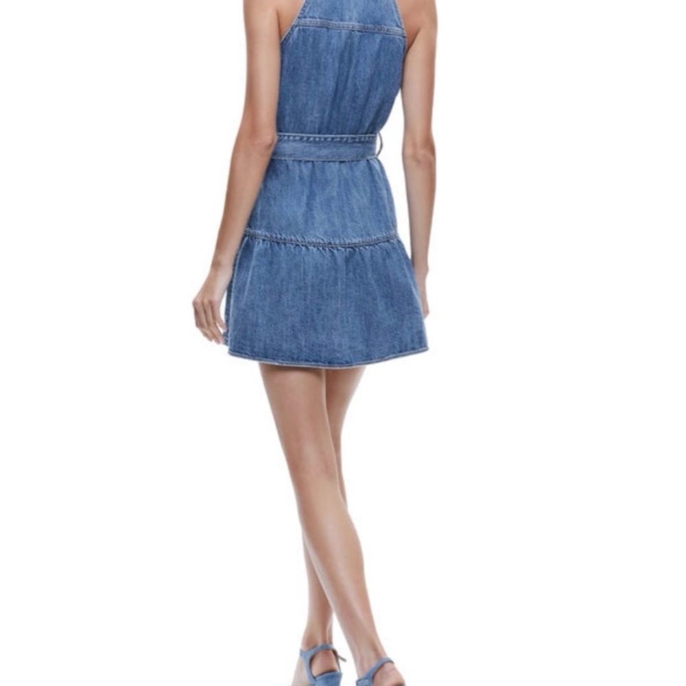 Alice + Olivia Blue Denim Mini Dress - Picture 2 of 3